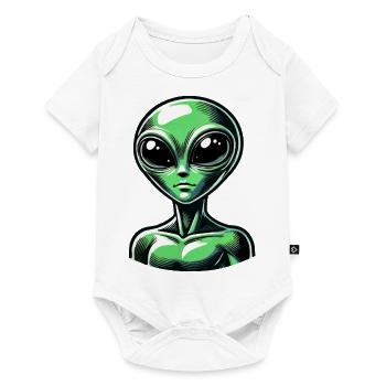 Bande dessinée extraterrestre - Body à manches courtes Premium Bébé - blanc - Devant