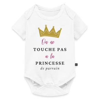 Pate Prinzessin - Baby Premium Kurzarmbody - Weiß - Vorne