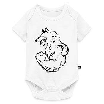 Loup fort - Body à manches courtes Premium Bébé - blanc - Devant