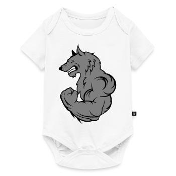 Loup fort - Body à manches courtes Premium Bébé - blanc - Devant