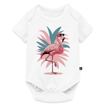 Tropicool Flamingo - Baby Premium short-sleeve bodysuit - white - Front