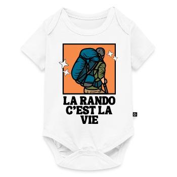 La rando c'est la vie. Humour passion randonnée - Body à manches courtes Premium Bébé - blanc - Devant