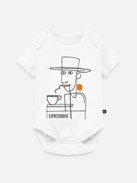 Espressionist - Espresso - Kaffee trinken - Baby Premium Kurzarmbody - Weiß