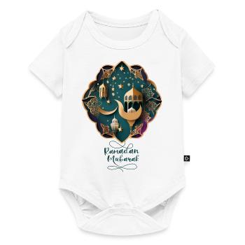 Cadeau du Ramadan Aïd Moubarak Islam Allah Musulman - Body à manches courtes Premium Bébé - blanc - Devant