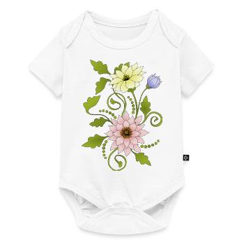 Flowers - Baby Premium short-sleeve bodysuit - white - Front