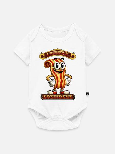 Crispy & Confident Bacon - Baby Premium Kurzarmbody - Weiß