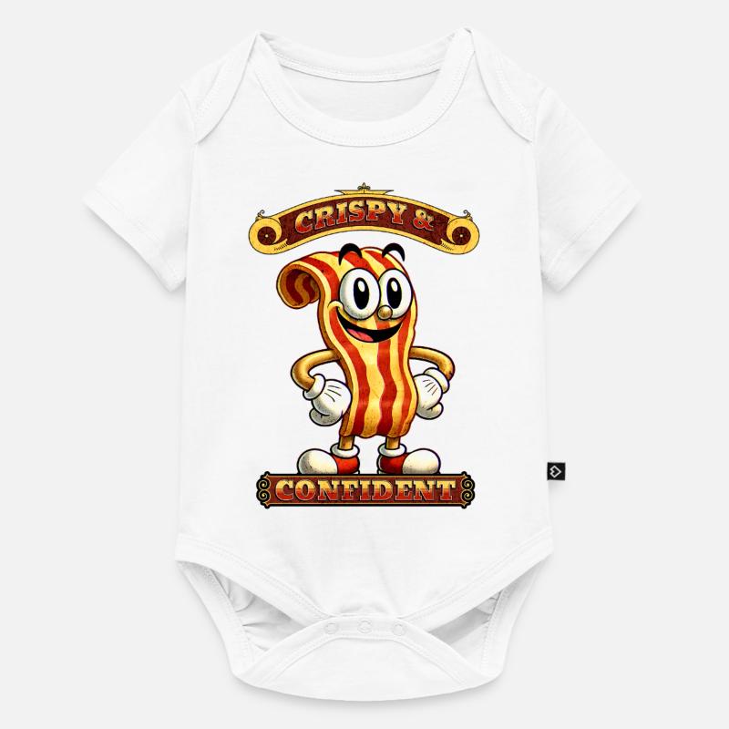 Crispy & Confident Bacon - Baby Premium Kurzarmbody - Weiß