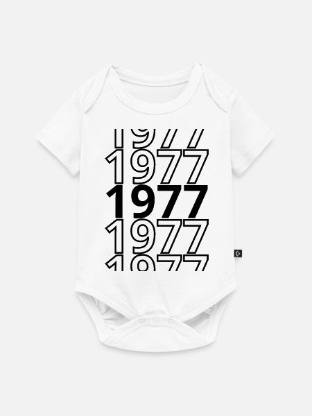1977 1977 1977 - Baby Premium Kurzarmbody - Weiß
