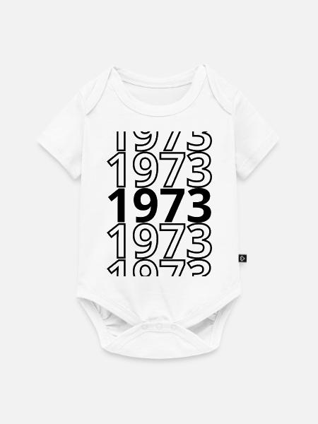 1973 1973 1973 - Baby Premium Kurzarmbody - Weiß