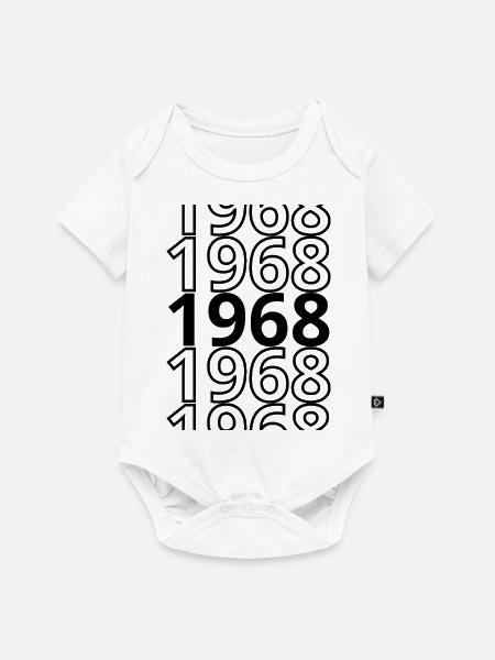 1968 1968 1968 - Baby Premium Kurzarmbody - Weiß