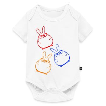 Bunny Funny Easter Colorful - Baby Premium short-sleeve bodysuit - white - Front