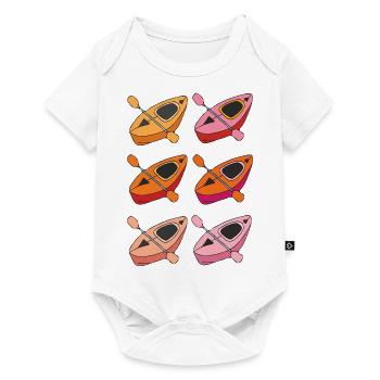 kayak 6x colorful - Baby Premium short-sleeve bodysuit - white - Front