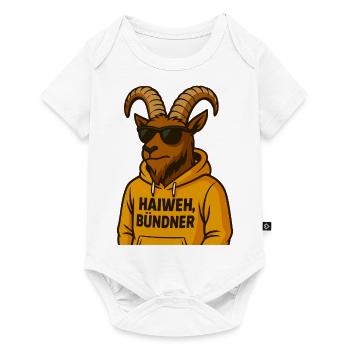 Haiweh Bündner - Baby Premium short-sleeve bodysuit - white - Front