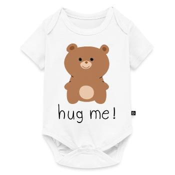 hug me 1 - Baby Premium Kurzarmbody - Weiß - Vorne