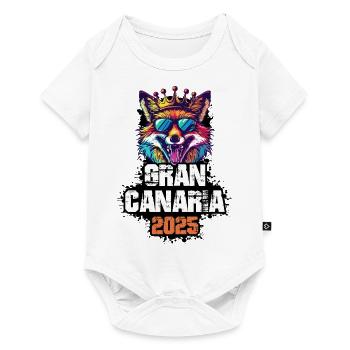 Gran Canaria 2025 Holiday Fox - Baby Premium short-sleeve bodysuit - white - Front