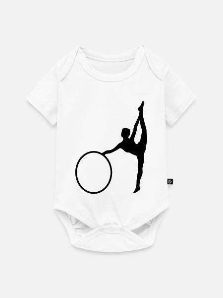 Gymnastik Mädchen - Baby Premium Kurzarmbody - Weiß