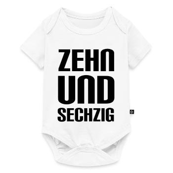 zehnundsechzig = 70 Jahre Geburtstag - Baby Premium Kurzarmbody - Weiß - Vorne