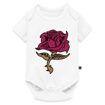 Rose (fleur) - Body à manches courtes Premium Bébé - blanc - Devant