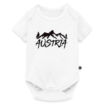Österreich Heimat Land Berge Tradition Stolz Liebe - Baby Premium Kurzarmbody - Weiß - Vorne