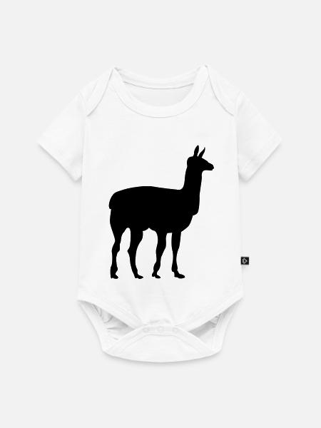 lama - Baby Premium Kurzarmbody - Weiß