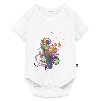 Colours of Music - Baby Premium Kurzarmbody - Weiß - Vorne