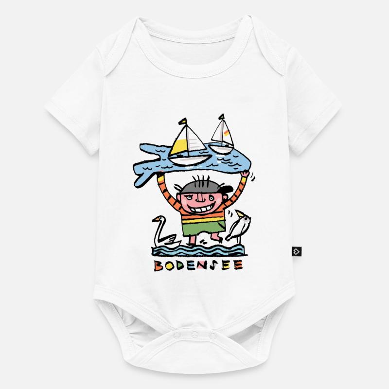 Bodensee - Baby Premium Kurzarmbody - Weiß