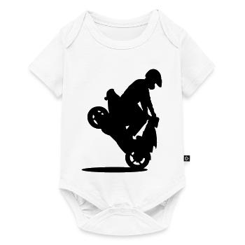 Roller Stunt - Baby Premium Kurzarmbody - Weiß - Vorne