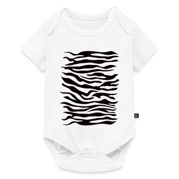 Motif zèbre noir - Body à manches courtes Premium Bébé - blanc - Devant