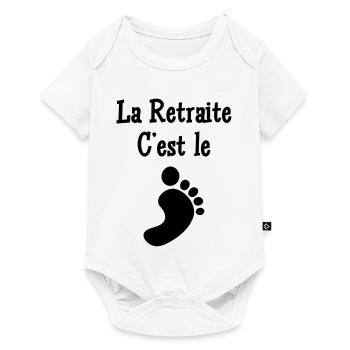 La Retraite c'est le pied - Body à manches courtes Premium Bébé - blanc - Devant