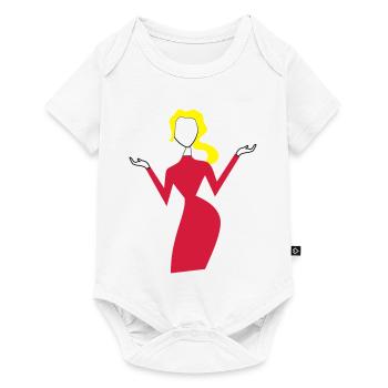 frau - Baby Premium Kurzarmbody - Weiß - Vorne