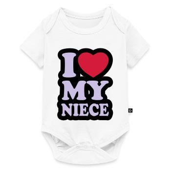I love my niece - J'aime ma nièce - Body à manches courtes Premium Bébé - blanc - Devant