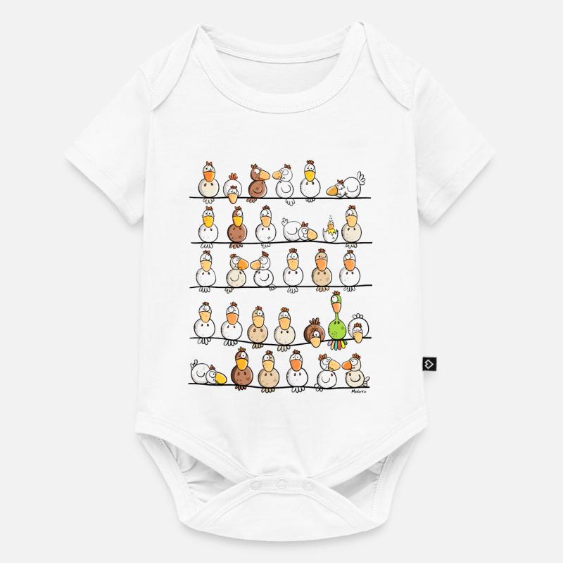 Ferme de poulet - Body à manches courtes Premium Bébé - blanc