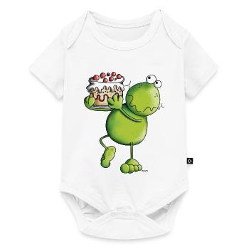Frog with Cake - Baby Premium short-sleeve bodysuit - white - Front