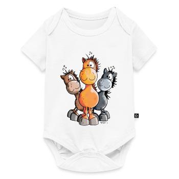 Three Sweet Horses - Baby Premium short-sleeve bodysuit - white - Front