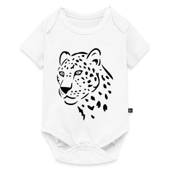 léopard - Body à manches courtes Premium Bébé - blanc - Devant