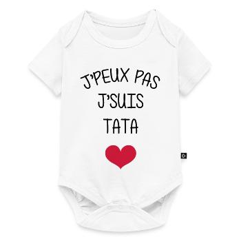 Tante / Tata / Marraine / Oncle / Nourrice / Bébé - Body à manches courtes Premium Bébé - blanc - Devant