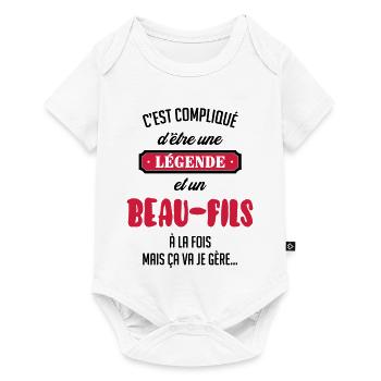 Beau Fils - Beau-Fils - Famille - Mariage - Tshirt - Baby Premium short-sleeve bodysuit - white - Front