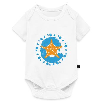 Étoile de mer lors d’une explosion océanique - Body à manches courtes Premium Bébé - blanc - Devant