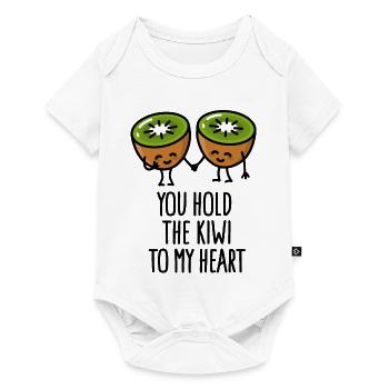 You hold the kiwi to my heart Kawaii cute couple - Baby Premium short-sleeve bodysuit - white - Front
