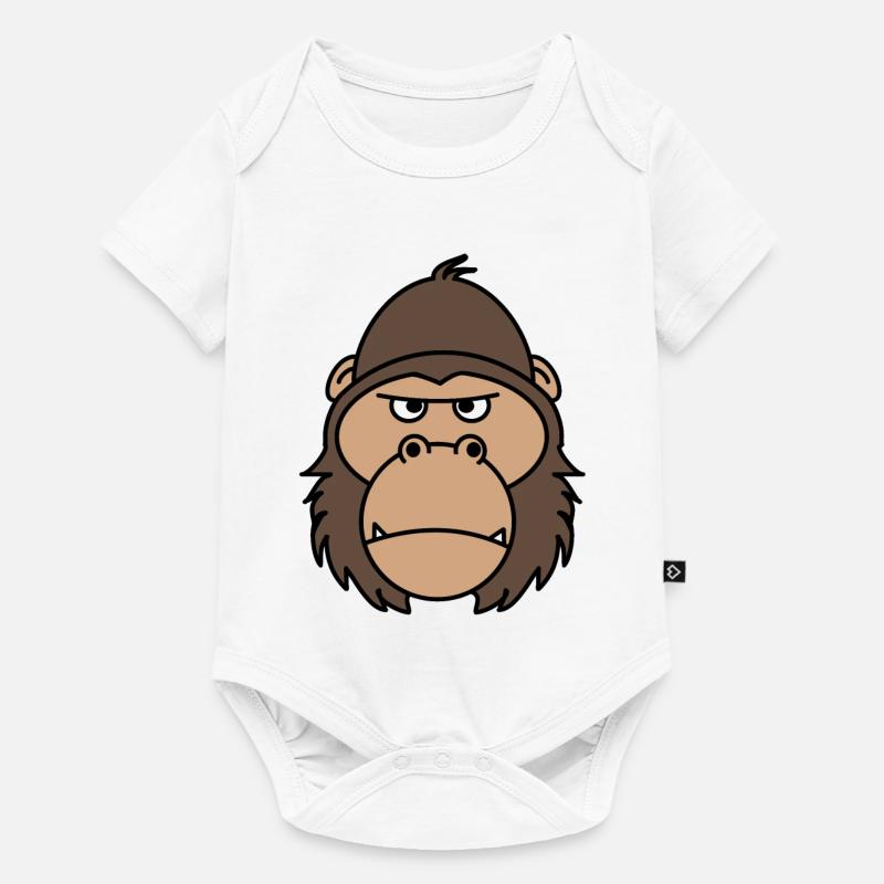 gorille - Body à manches courtes Premium Bébé - blanc