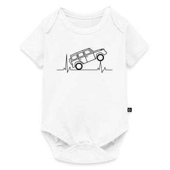 Battement de cœur ECG Classe G hors route - Body à manches courtes Premium Bébé - blanc - Devant