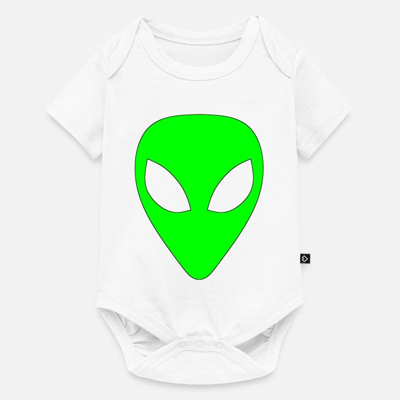 Alien - Hellgrün - Baby Premium Kurzarmbody - Weiß