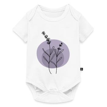 Lavender black purple - Baby Premium short-sleeve bodysuit - white - Front