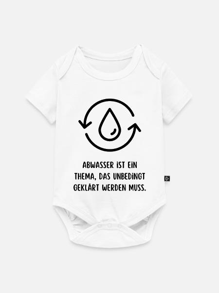 Geklärt - Baby Premium Kurzarmbody - Weiß