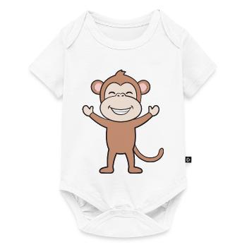 Singes singes - Body à manches courtes Premium Bébé - blanc - Devant
