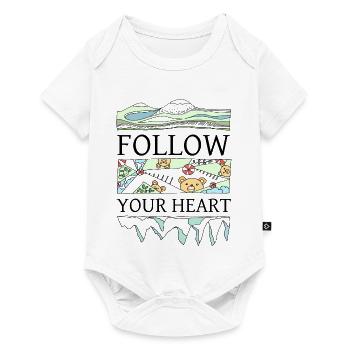 "Follow your heart" beautiful saying - Baby Premium short-sleeve bodysuit - white - Front