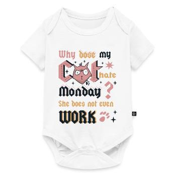 Cats Monday - Baby Premium short-sleeve bodysuit - white - Front