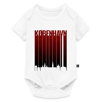 Copenhagen Red Gradient Typo - Baby Premium short-sleeve bodysuit - white - Front