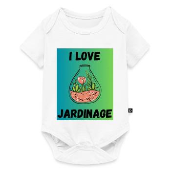 JARDINAGE,PRINTEMPS,JARDIN,JARDINIER,RETRAITE,ETE - Body à manches courtes Premium Bébé - blanc - Devant