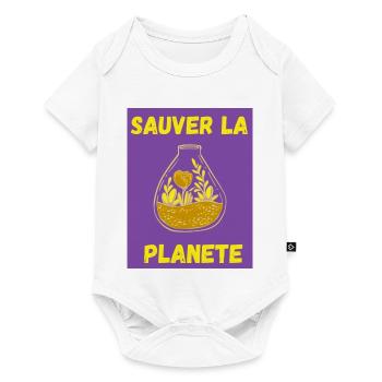 JOUR DE LA TERRE,ECOLOGIE,PLANETE,ENVIRONNEMENT - Body à manches courtes Premium Bébé - blanc - Devant